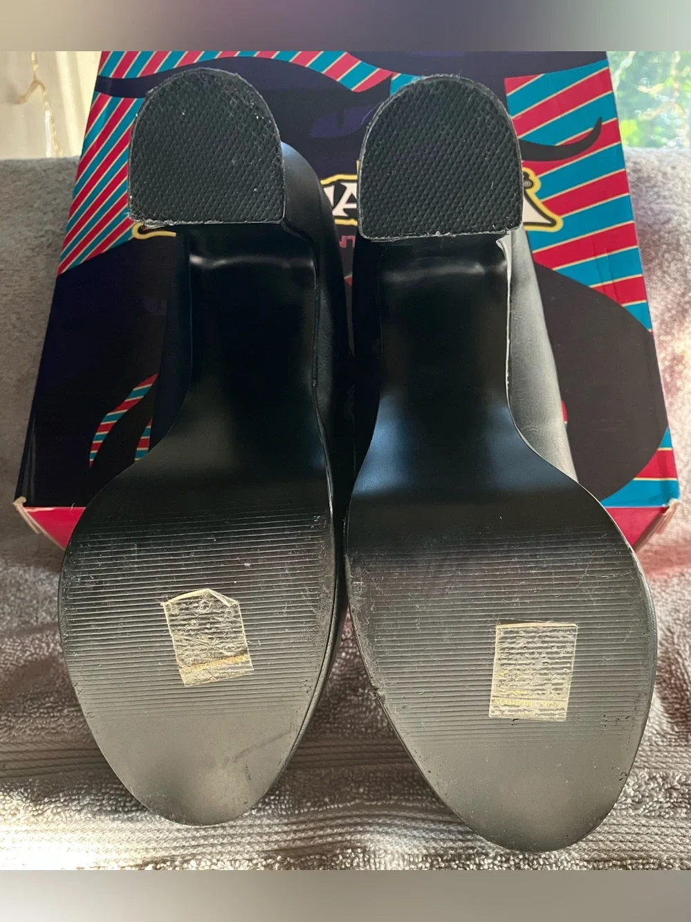 Funtasma Matte Black Platform Mary Jane Heels Halloween Cosplay